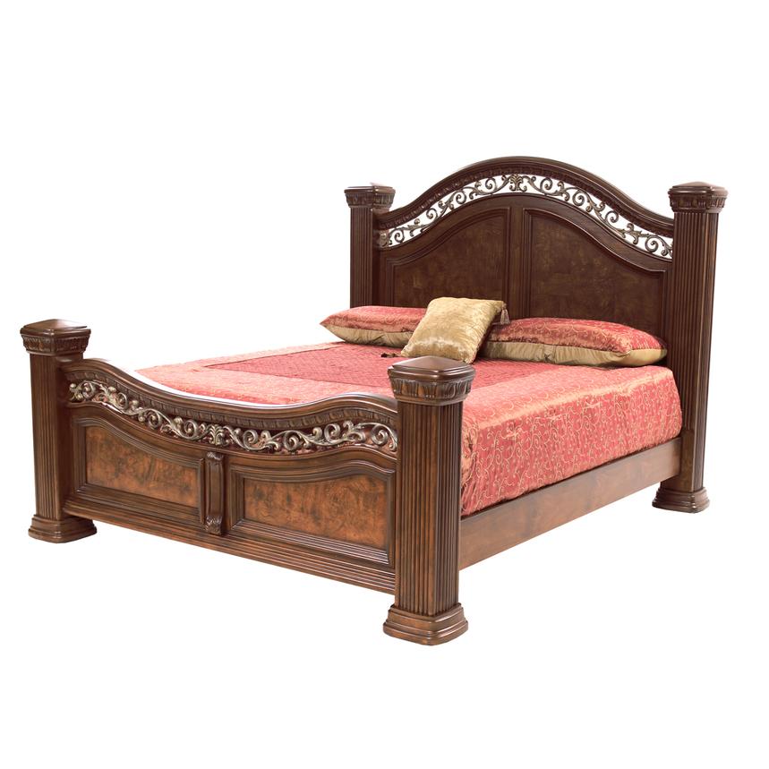 Monrose Brown King Poster Bed El Dorado Furniture